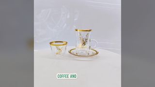 Premium 36 Piece Glass Tea and Coffee Set for Hosting 1498B-24C52