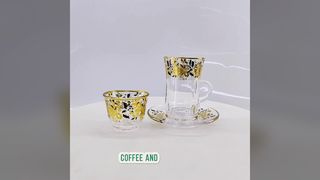 Premium 36 Piece Glass Tea and Coffee Set for Hosting 1498B-25C27