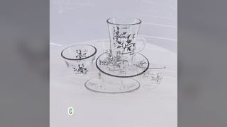 Premium 36 Piece Glass Tea and Coffee Set for Hosting 1498B-25C06