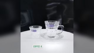 Elegant Diamond Cut Glass Tea Cups Set 100ml