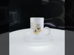 Elegant Gold Floral Glass Tea Cup Set for Home and Office
