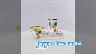 Elegant Glass Tea and Coffee Cup Set 12 Piece Collection