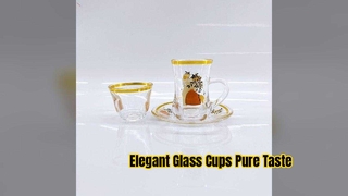 Premium Glass Tea Cups Elegant Design for Every Sip