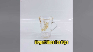 Elegant Glass Tea Cup Set Stylish Durable Drinkware