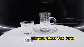 Premium Glass Tea Cup Set 6 Piece