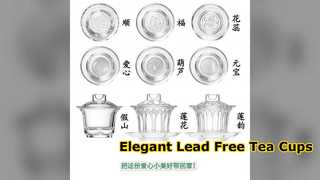 Elegant Lead Free Glass Tea Tasting Cups 6 Pack Set