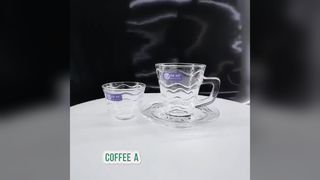 Elegant Wavy Glass Tea Cups Set of 6 for Daily Use
