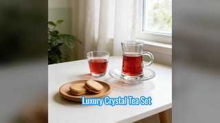 Luxury Turkish Tea Set Crystal Clear