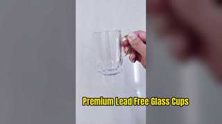 Premium 6 Piece Lead Free Glass Coffee Cup Set